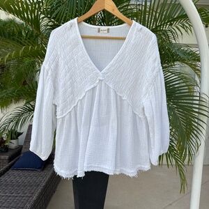 White 100 % cotton blouse